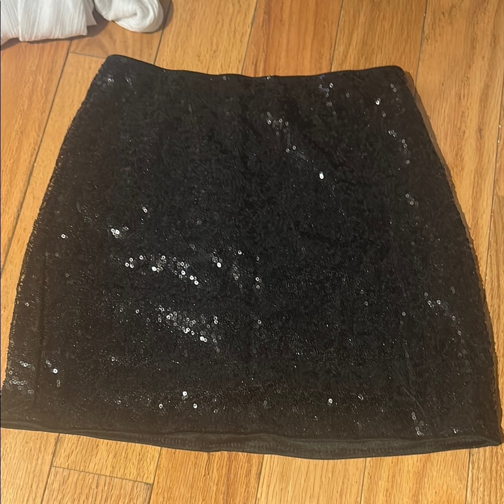 Amazon Black Sequin Pencil Mini Skirt Cocktail